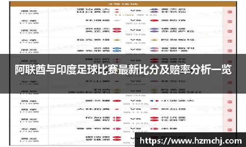 阿联酋与印度足球比赛最新比分及赔率分析一览
